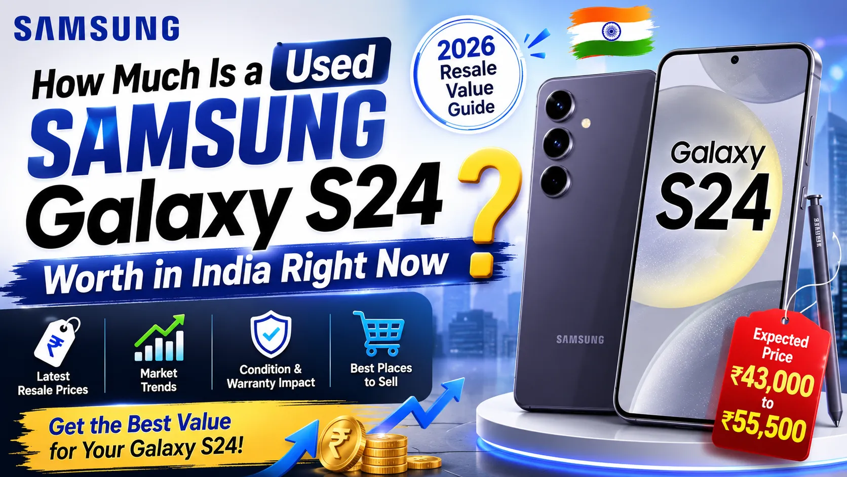 How Much Is a Used Samsung Galaxy S24 Worth in India Right Now? (2026 Resale Value Guide)